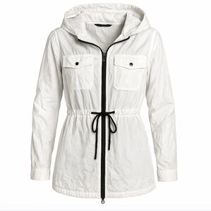 Women's White Hooded Jacket Marc New York Andrew Mark Large